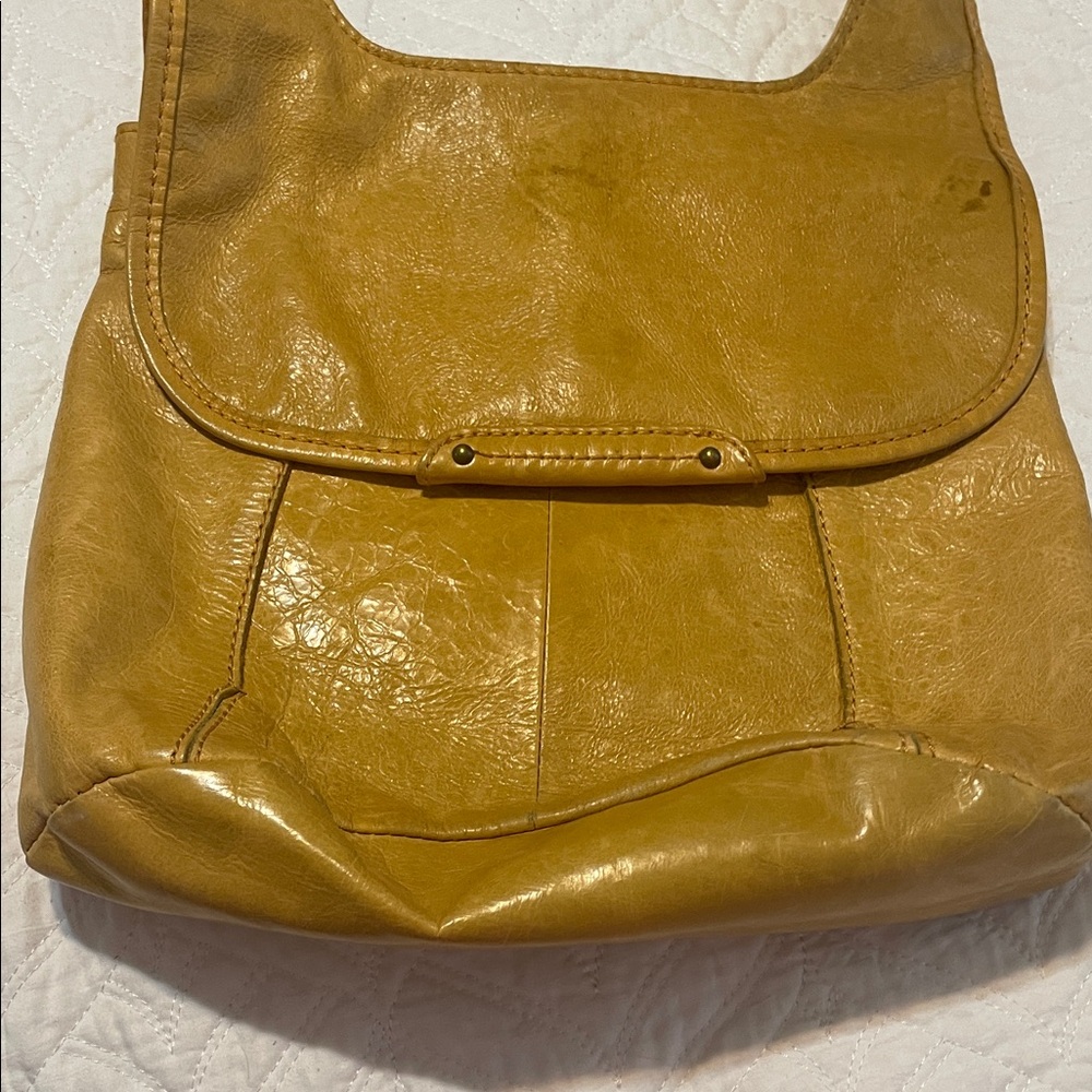 HOBO Mustard Leather Shoulder Bag